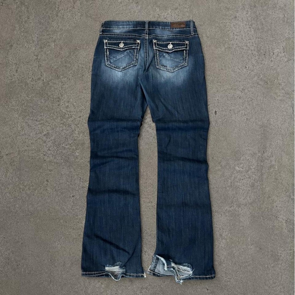 2000s embroidered daytrip lynx bootcut lowrise womens denim jeans size 29